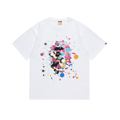 BAPE Ape Paint Splatter Graphic T-Shirt ¡ª front