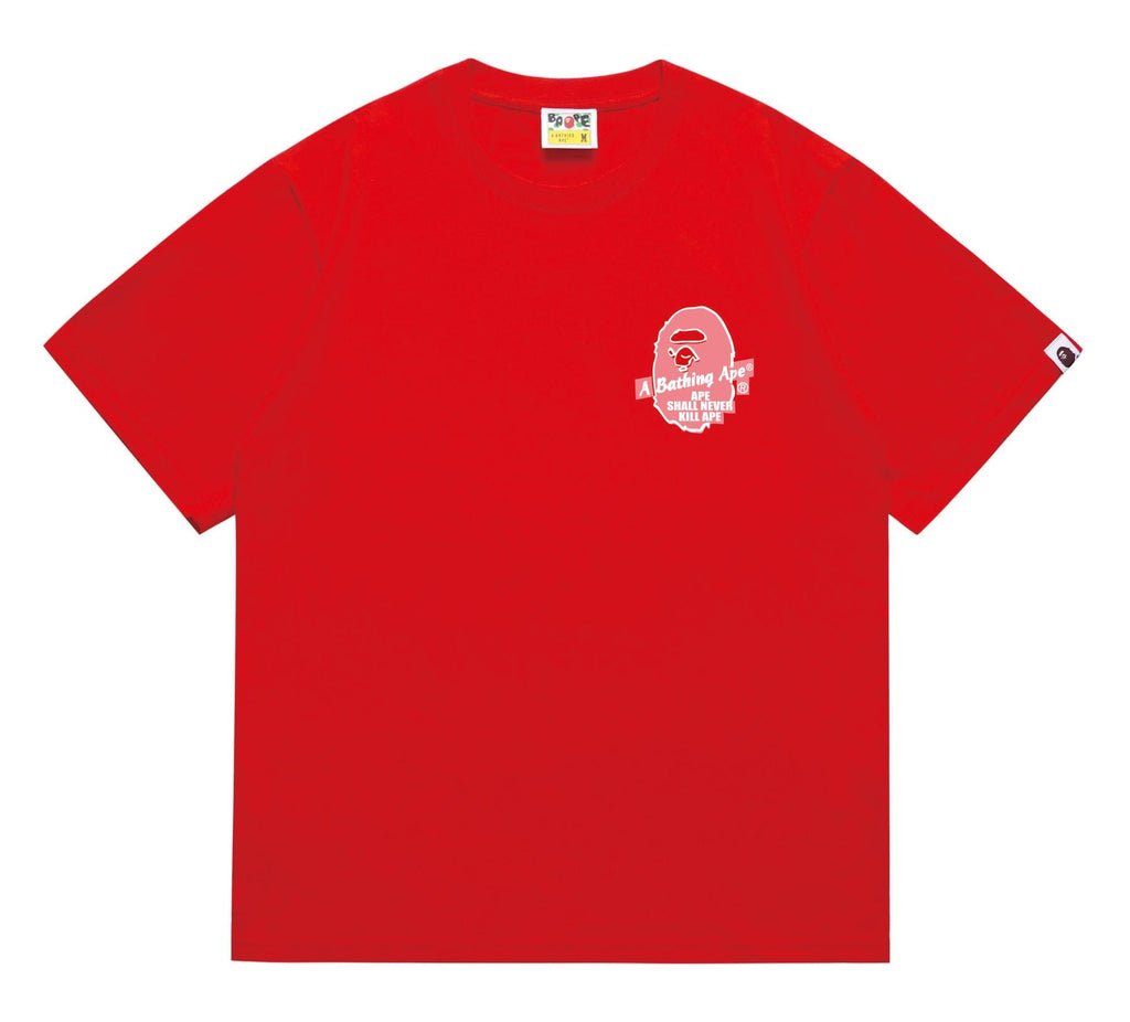 BAPE Pink Accent Ape Circle Graphic T-Shirt ¡ª front