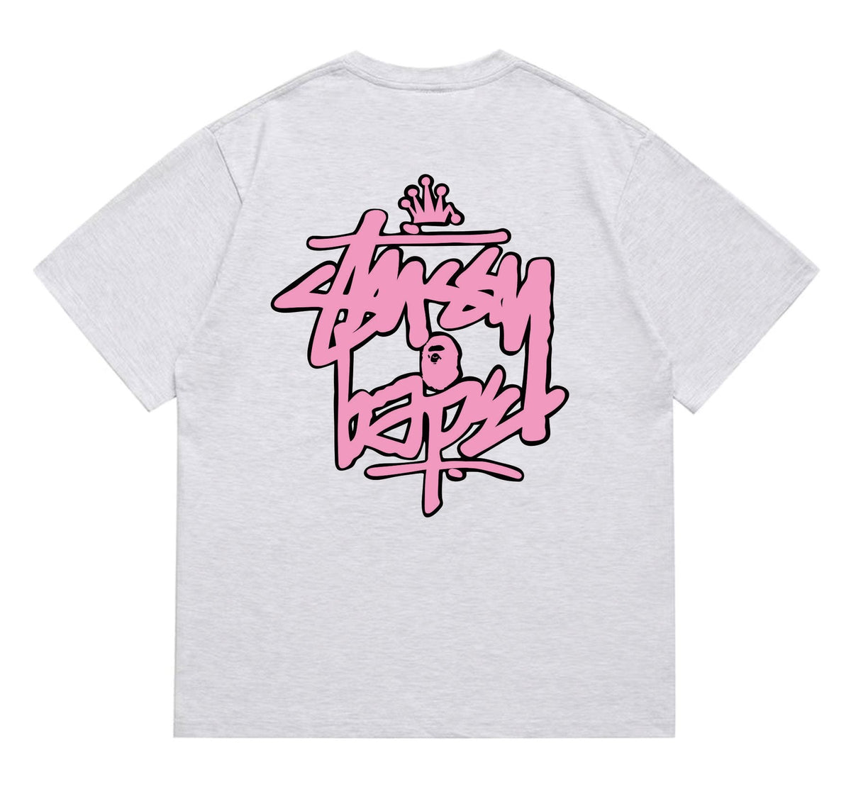 BAPE Crown-Face Graffiti Graphic T-Shirt ¡ª back