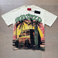 Godspeed Cream Sunset Car Graphic T-Shirt ¡ª hero