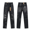 Ksubi Black Washed Distressed Slim Tapered Jeans ¡ª hero