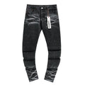 Purple Brand Paint Splatter Waxed-Look Black Jeans ¡ª hero
