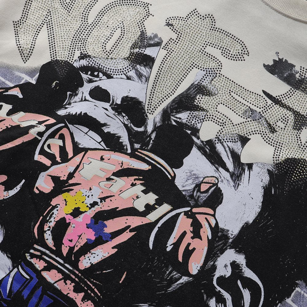 BKYS Revival Natural Punks Cropped Graphic T-Shirt ¡ª detail
