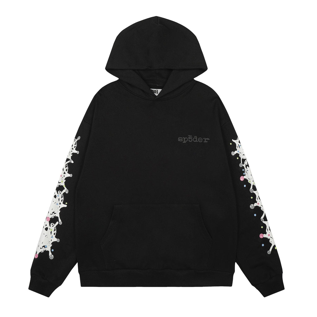 Sp5der Black Splatter Graphic Matching Set ¡ª front
