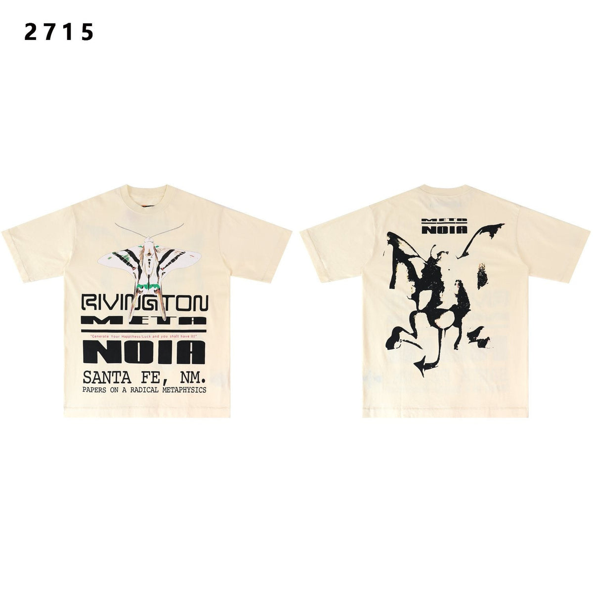 RRR123 Moth Graphic Short-Sleeve T-Shirt ¡ª front