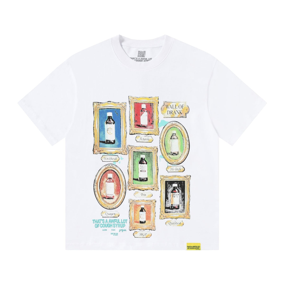 THAT'S A AWFUL LOT OF COUGH SYRUP Bottle Graphic T-Shirt ¡ª front