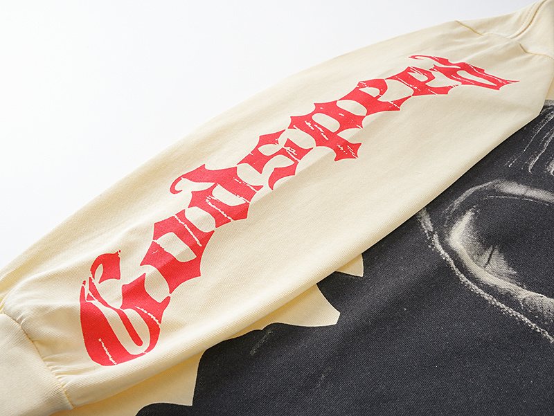 Godspeed Masked Face Graphic Long-Sleeve T-Shirt ¡ª detail