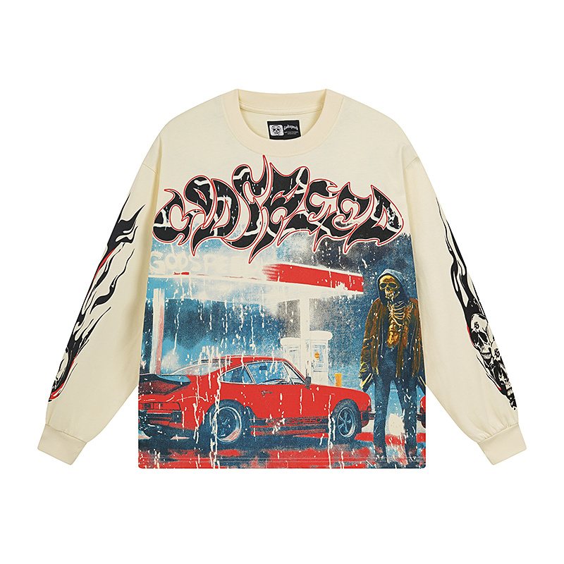 Godspeed Car Graphic Long-Sleeve T-Shirt ¡ª front