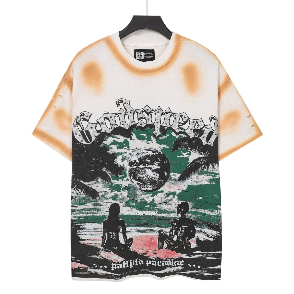 Godspeed Puffito Paradise Spray-Dye Graphic T-Shirt ¡ª front