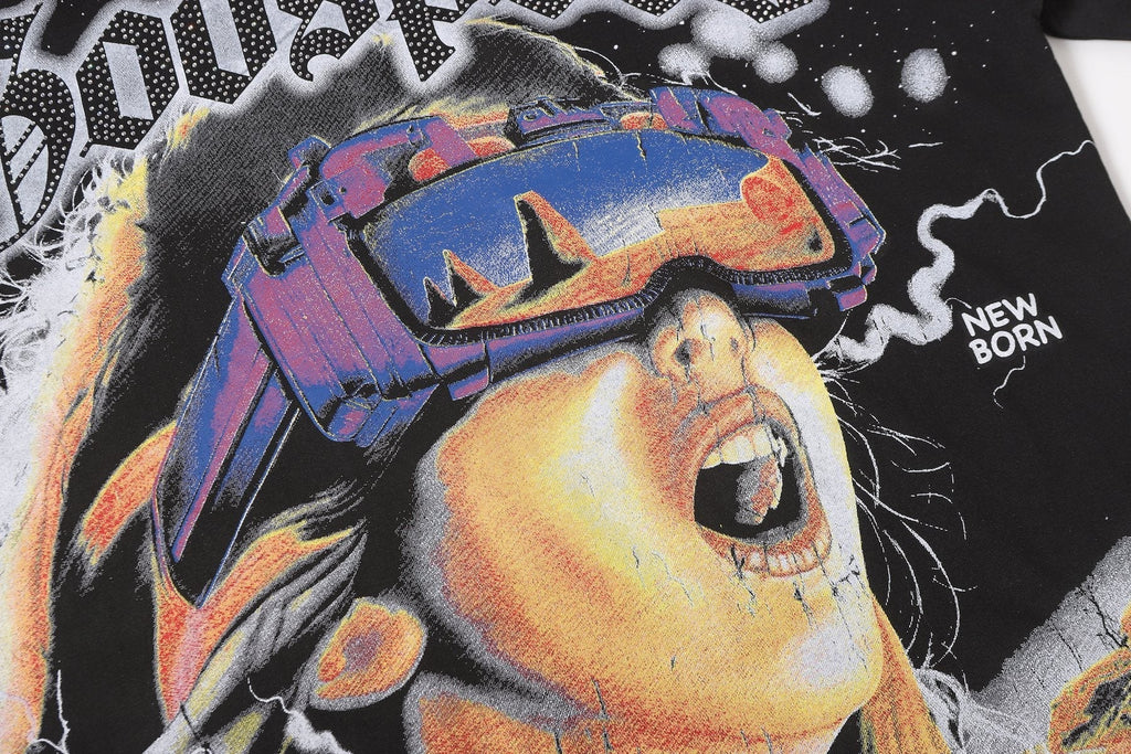 Godspeed New Born Rhinestone Graphic T-Shirt ¡ª detail