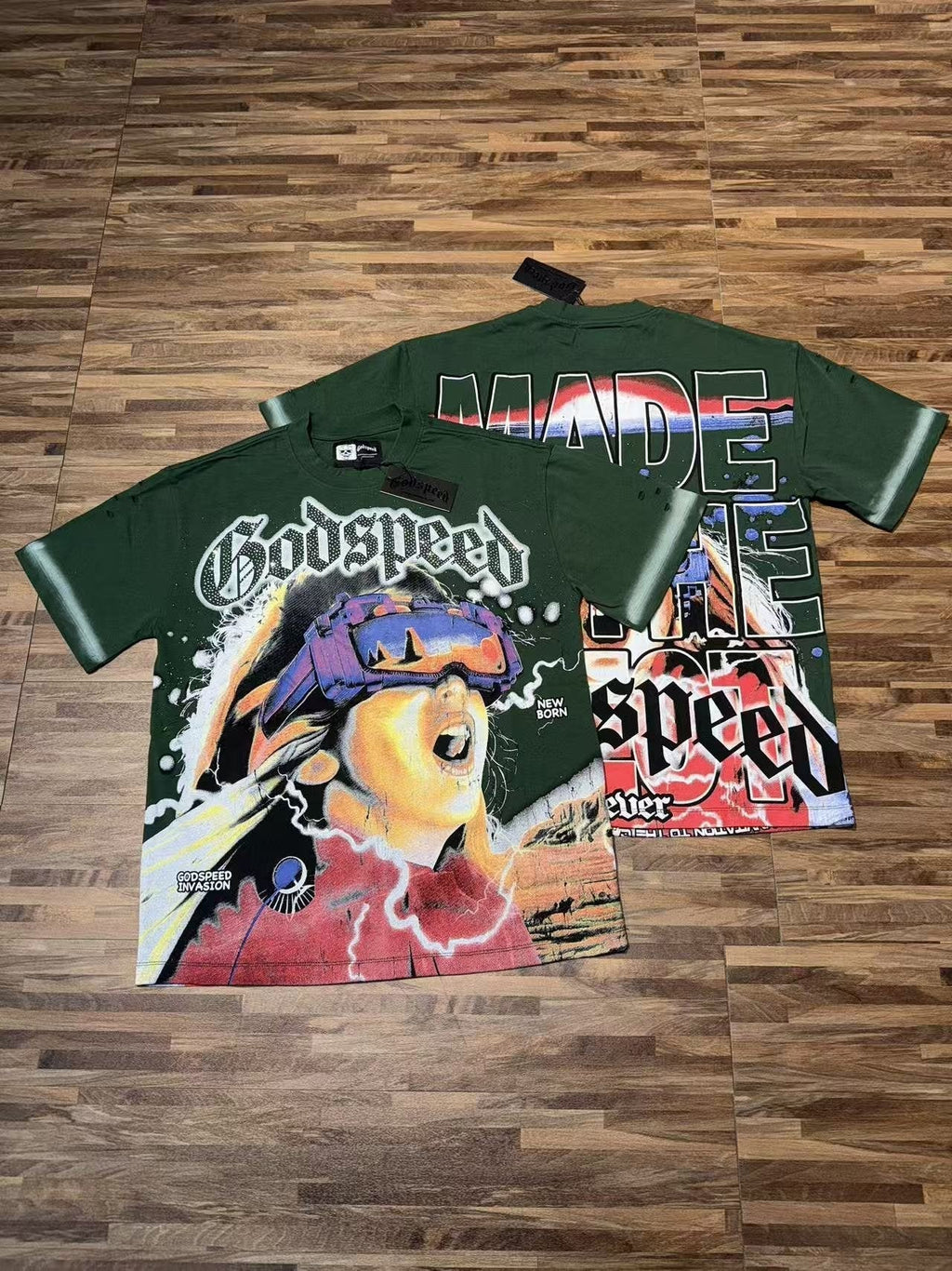 Godspeed New Born Rhinestone Graphic T-Shirt ¡ª context