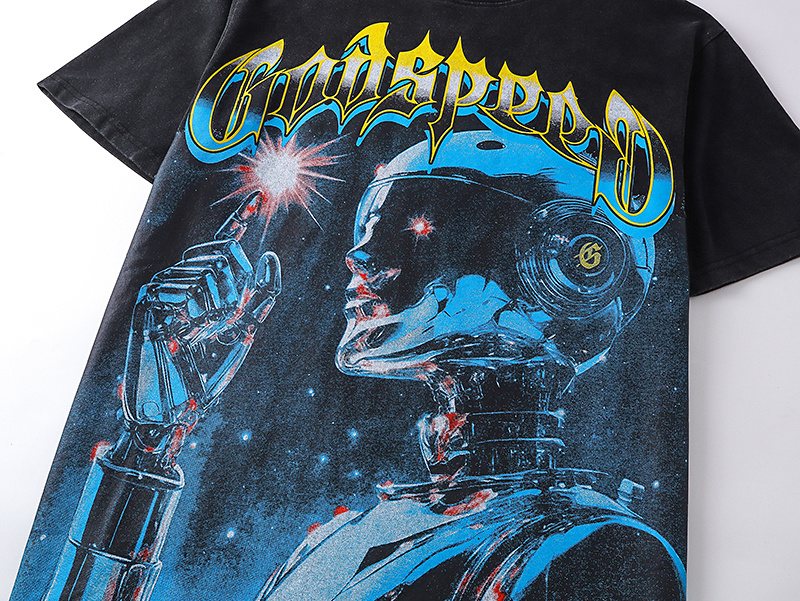 Godspeed E Pluribus Unum Washed Black Graphic T-Shirt ¡ª detail