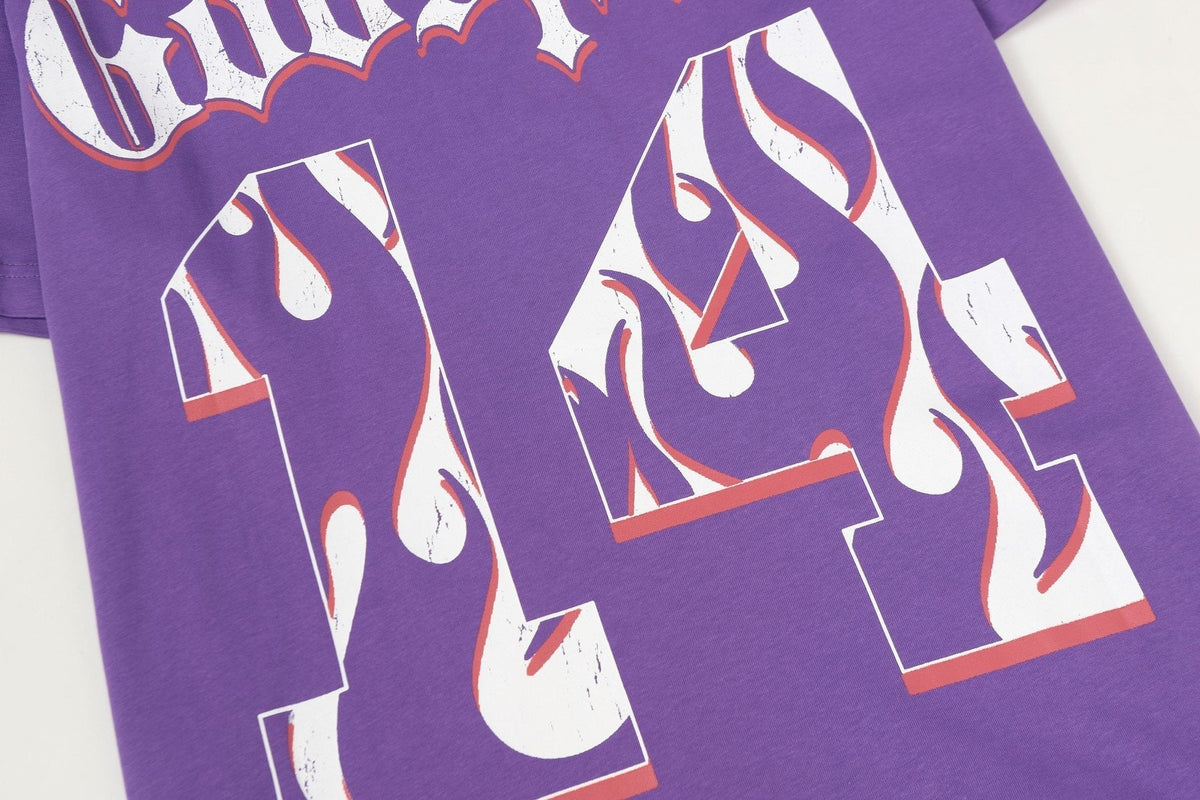Godspeed Purple Baseball Graphic T-Shirt ¡ª detail