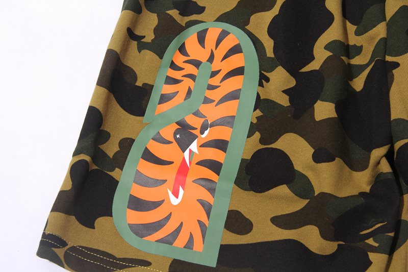 BAPE Shark Face Camouflage Drawstring Shorts ¡ª detail