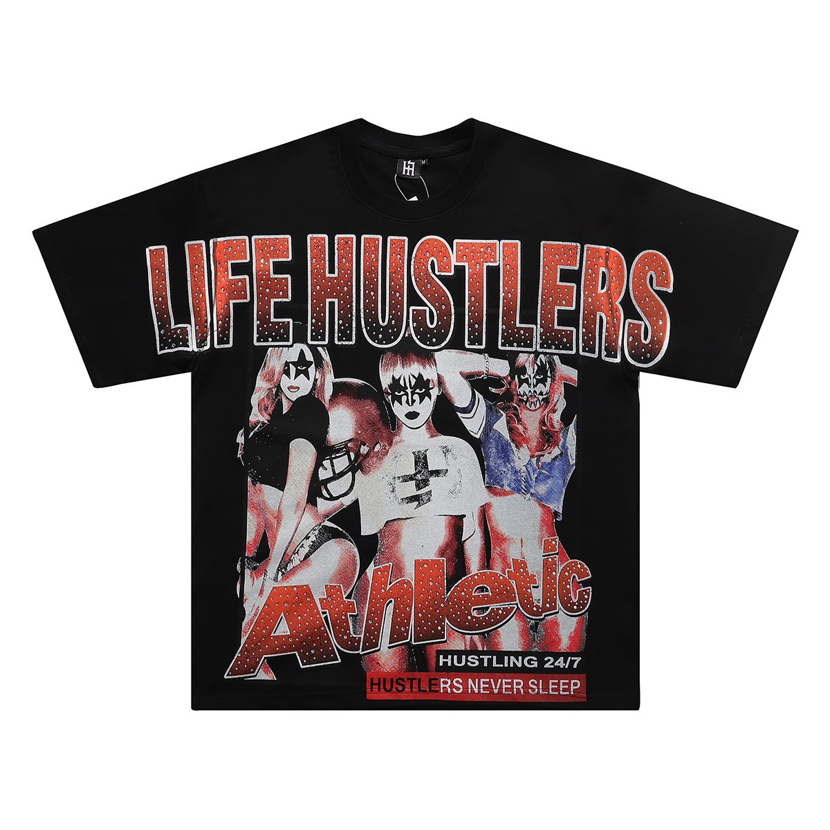 Life Hustlere Football Girls Graphic T-Shirt ¡ª front