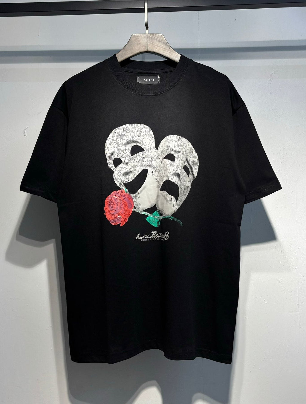 AMIRI Theatrical Mask & Rose Graphic T-Shirt ¡ª front