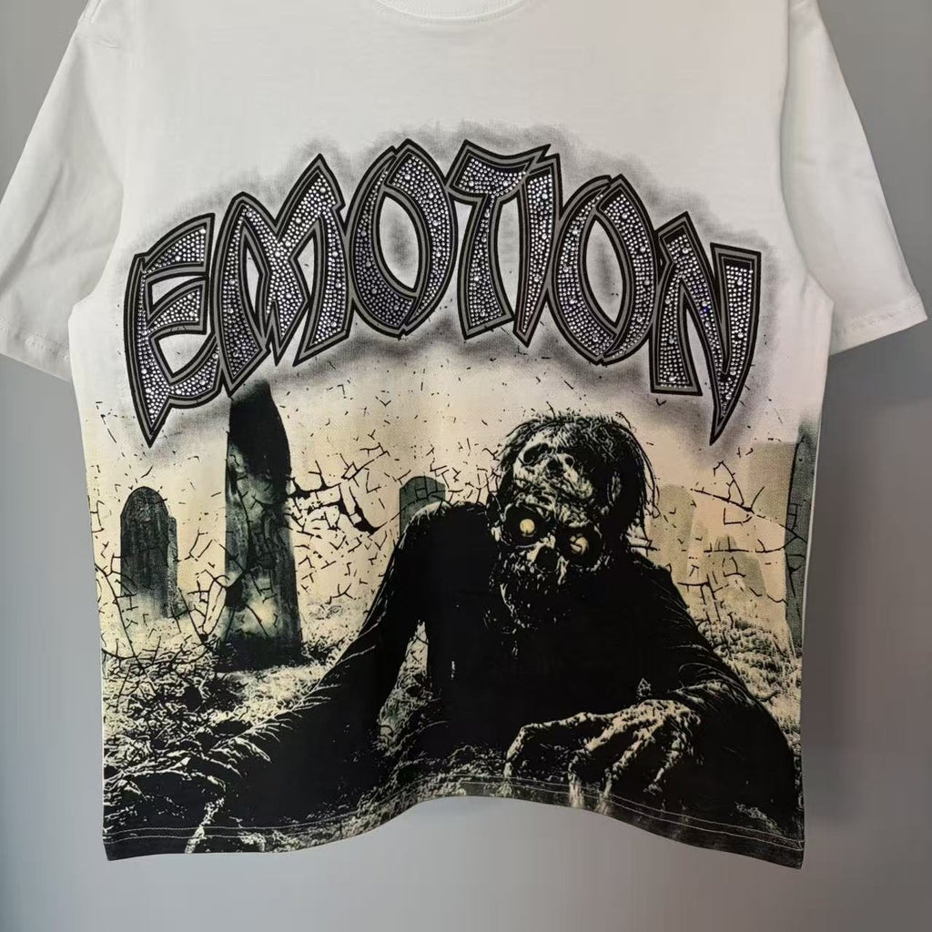 MIXED EMOTION Zombie Gothic Graphic T-Shirt ¡ª detail