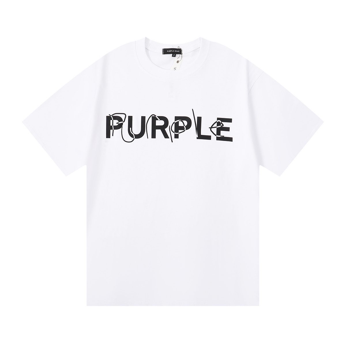 Purple Brand Wordmark Graphic Short-Sleeve T-Shirt ¡ª front