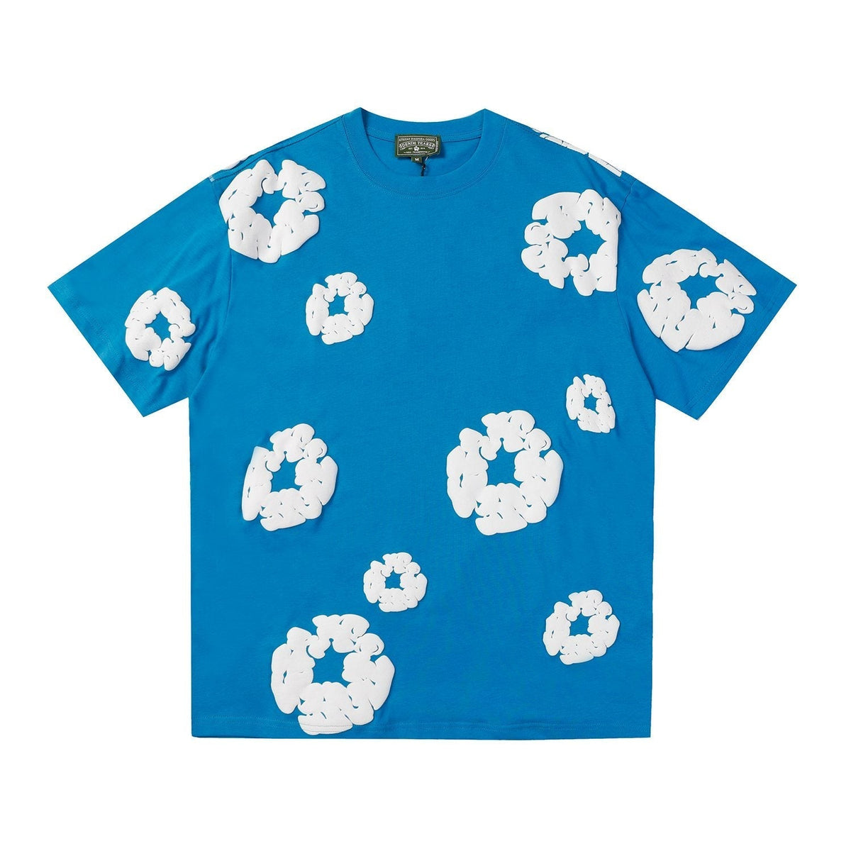 DENIM TEARS All-Over White Flower Print T-Shirt ¡ª front
