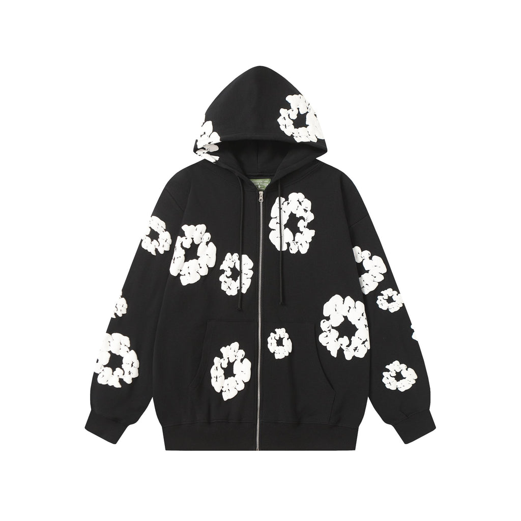 DENIM TEARS Floral Zip Hoodie ¡ª hero