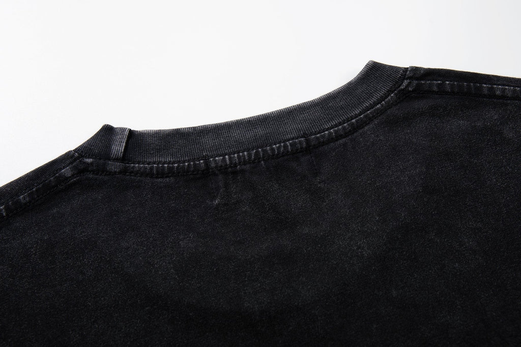 MAJESTIK Racing Graphic Washed Black T-Shirt ¡ª detail