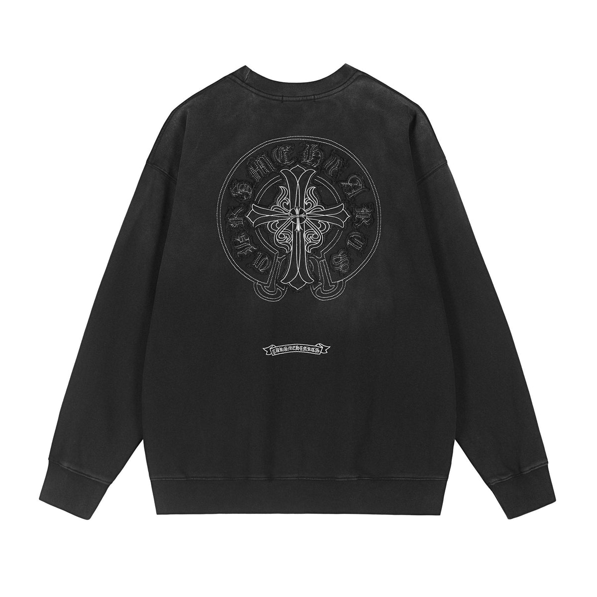 Chrome Hearts Distressed Cross Slogan Graphic Sweatshirt ¡ª back