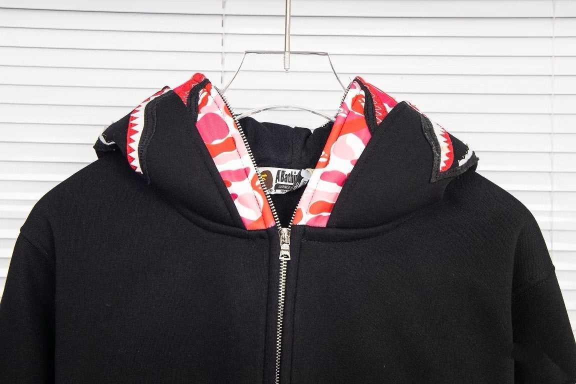 BAPE Shark WGM Zip-Up Hoodie ¡ª detail