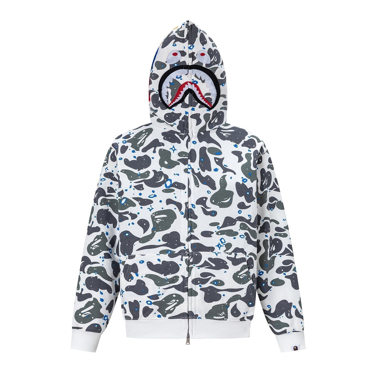 BAPE Shark Camo Full-Zip Hoodie ¡ª front