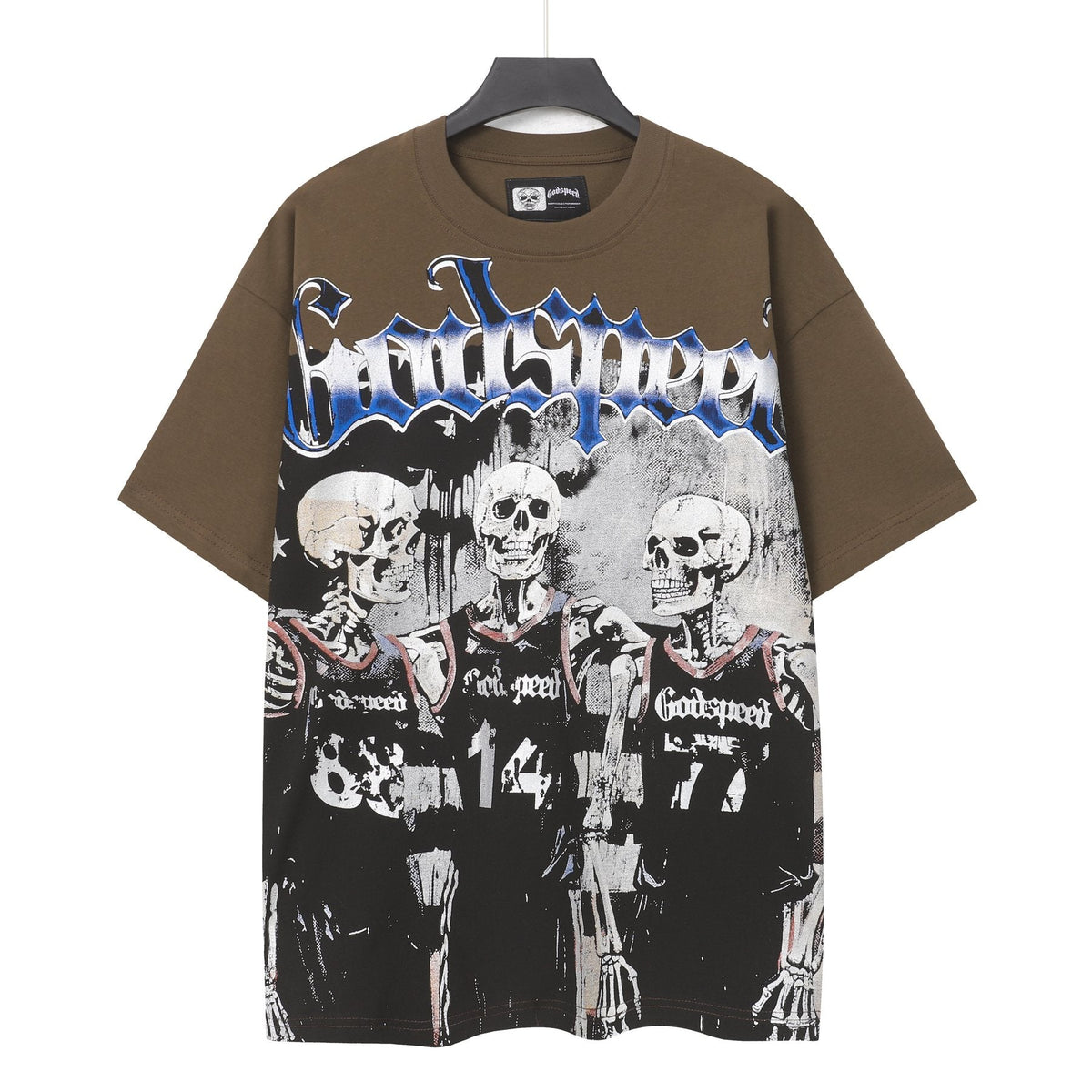 Godspeed Skeleton Basketball Number 14 T-Shirt ¡ª hero