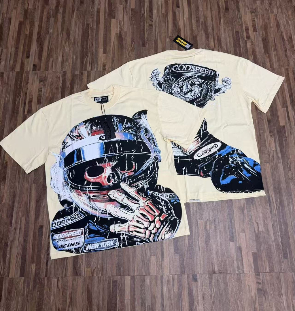 Godspeed Racing Skull Graphic T-Shirt ¡ª context