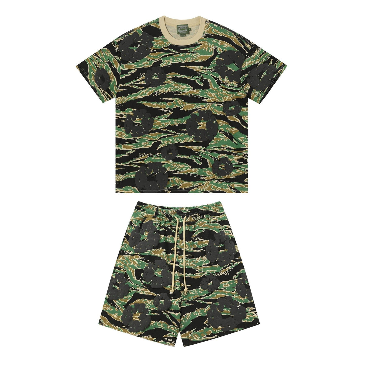DENIM TEARS Cotton Flower Camo Short-Sleeve Set ¡ª front