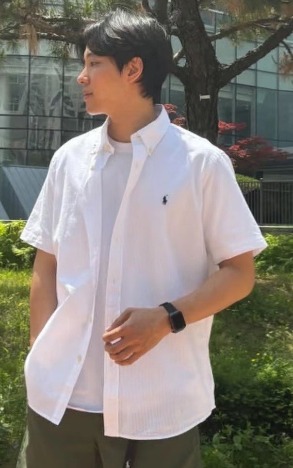 Test2-Ralph Lauren Oxford Short-Sleeve Button-Front Shirt ¡ª front